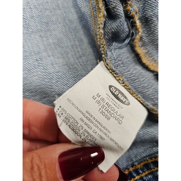 Old Navy Jean Jacket Girls Size Medium 8 Blue Jean - Picture 5 of 7